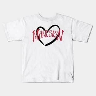 Maneskin in black heart Kids T-Shirt